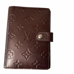 Louis Vuitton Matte Vernis Purple Monogram PM Agenda w/ Entrupy COA